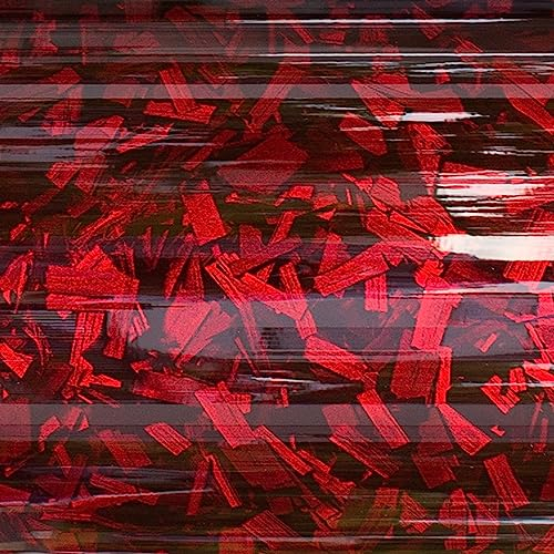 Finest Folia Forged Carbon 3D Folie Selbstklebende Carbonfolie für Auto Autofolie Car Wrapping Folie Dekoration Blasenfrei Fahrzeug folieren (Rot Glanz Forged Carbon, DIN A4 (30x20cm))