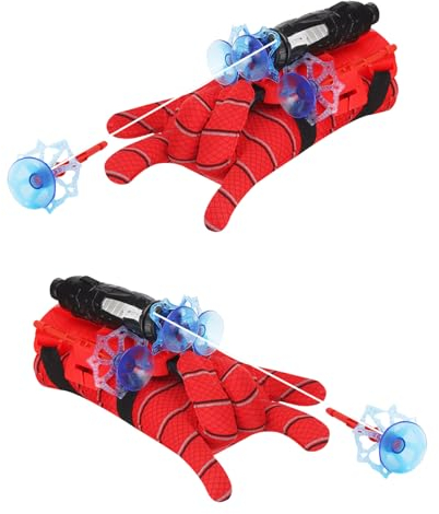 Zehan Zitong 2 PCS Launcher Glove,Lanzador de Héroes Guante,Lanzador de Héroes,Lanzador de Guantes para Spider,Guantes Spider Niño,para Juegos de rol,Juguetes Educativos Divertidos para Niños (A)