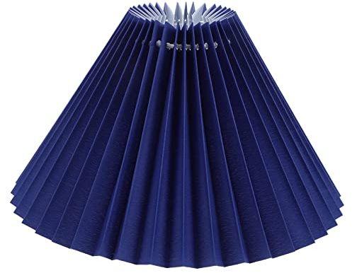 FRCOLOR Plissee-Lampenschirm Für Tischlampe Stoff-Lampenschirm Lichtabdeckung Schlafzimmer-Stehlampen-Lichtschirm Kronleuchter-Schirm Lampenabdeckung Für Stehleuchte Tischlampe Blau