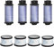 YUETTYY 1/2/4/6 Filter-Set, waschbare und wiederverwendbare Filter, Ersatzteile für INSE N5 S6 S6P S600 schnurlosen Staubsauger inkl. Primärfilter und Sekundärfilter (4 Set)