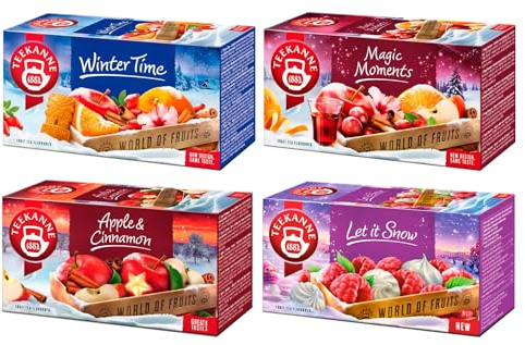 TEEKANNE Winter Tea Collection Fairy Tale - 180g | Set of 4 x 20 Bags (Dekond Gift)