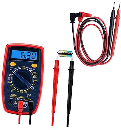 Hemobllo Cavi Per Multimetro Con Sonde Voltmetro Con Impugnatura in Gomma Antigraffio Compatibile Con Tester Elettrico Professionale Di Misura