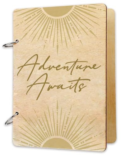 SUPERDANT Solar Grußkarten Organizer zum Jahrestag und Muttertag Grußkarten Binder Weihnachtskarte Besondere Hochzeitskarte Solar Urlaubskarten Holz Grußkartenalbum Halter Buch aus Holz