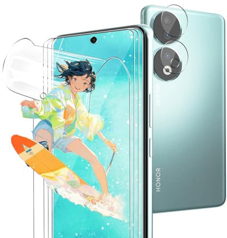 Yonntmmi Protector de Pantalla para Honor 90, Película protectora TPU flexible film & Protector de Lente de Cámara 4+1 Piezas, HD TPU Protector de Pantalla de para Honor 90 Non-Cristal Templado