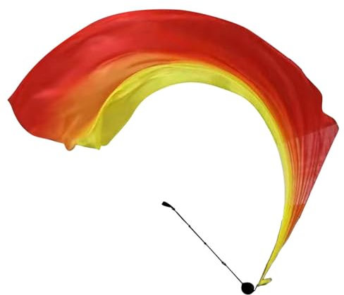 Schleier-Poi, Seiden-Poi - Swing Balls Tanzfahnen Seidentanzschleier | Wunderschöne Anbetungsflaggen mit Farbverlauf für Tanz-, Kirchen-, Bühnen- und Stammestanzaufführungen