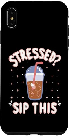 Hülle für iPhone XS Max Stressed Sip This Coffein Drinking Iced Coffee Lover