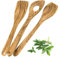 Juego de 3 Utensilios de Cocina de Madera de Olivo,Espátulas,Cucharas de Cocina,Cucharas de Rsotto,Aprox. 30 cm,Resistente al Calor,Utensilios de Cocina sin Tratar Productos Naturales