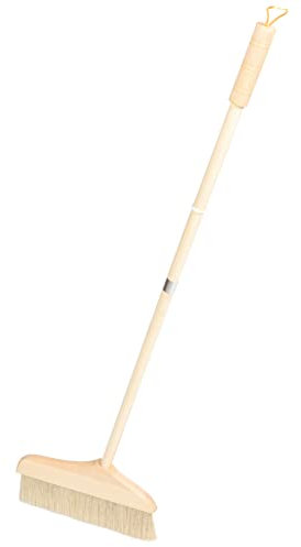 BCOATH Kehrbesen Mit Langem Griff Abnehmbarer Besen Für Bodenreinigung Weiche Borsten Strapazierfähiges Holz Für Küche Und Wohnzimmer