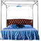 Himmelbettnetz aus Edelstahl, 25 mm Dicke 4-Eck-Betthalterung, Moskitonetz, mit schräger Stange, Ventilator-Aufhängestange, King