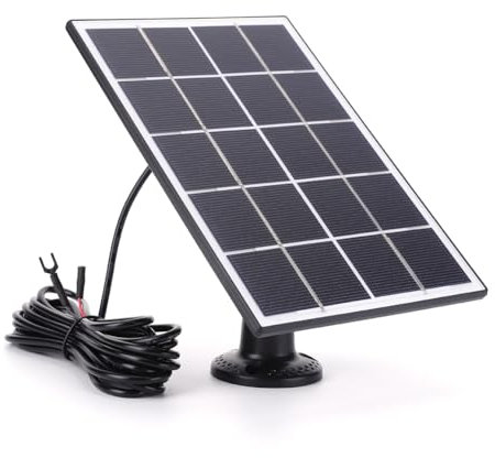 Fiorky 20W Solar Panel Charger for Ring Doorbell - IP65 Waterproof, 9.8Ft Cable, 360° Adjustable Wall Mount for Ring Video Doorbell 4/3/3 Plus/2