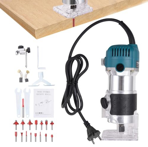 Fraiseuse à bois - Outil de fraisage électrique pour stratifiés | Outil de routeur en bois manuel, ensemble complet d'outils de menuiserie pour sculpture de