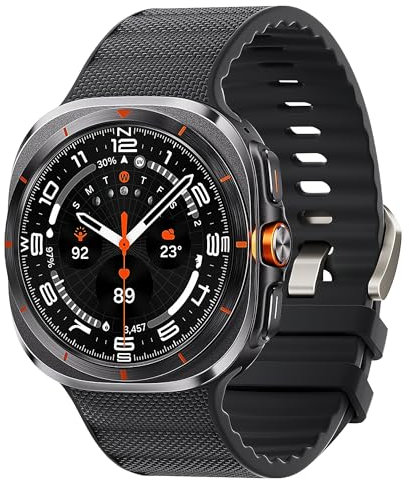 PeakForm Armbänder für Galaxy Watch Ultra Armband Herren,Robust Langlebig Silikon Band Nylon Stoff Strap Elastisch Verstellbare Uhrenarmband Sportarmband für Samsung Watch Ultra Armband