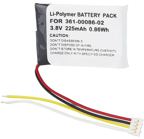 Li-Polymer-Akku-Pack für 361-00086-02 Garmin Edge 130 / Edge 130 Plus Navigation Device, 3,8 V, 225 mAh, 0,86 Wh