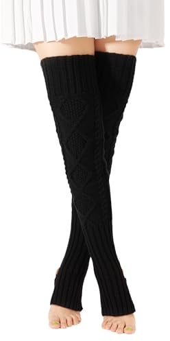 Stulpen für Damen Warm Dicke Überknie Kniestrümpfe Strümpfe Overknees Stricken Thermosocken Lange Beinstulpen Gestrickte Wintersocken Legwarmers für Frauen