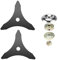 LONGHAO 2+1 pcs Freischneider für Rasentrimmer Messer für Motorsense 25.4 mm Mulchmesser für Freischneider Dickichtmesser Messer für Motorsense,für Rasen,Garten Unkraut Beseitigen (#1)