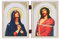 NKlaus - Deva Maria & Jésus – Icône diptyque chrétienne – 8,5 x 12,6 cm – Iconographie d'autel de voyage en bois 16647