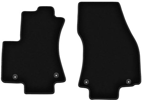 Wielganizator Velours Vorne Fußmatten passend für Opel Zafira A (1999-2005) | Qualität: Basic - Genaue Passform, rutschfeste Untregrund 2-teilig - Schwarz