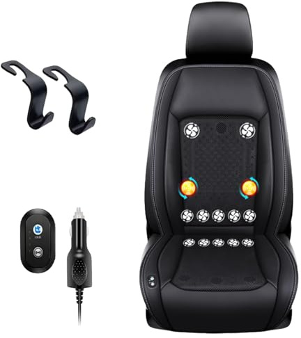 Gienslru Icy Seat - Cuscino di raffreddamento per sedile auto Icy Seat, cuscino rinfrescante per sedile auto con 24 ventole e massaggio a 6 modalità, cuscinetto per sedile ventilato e traspirante