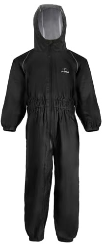 Zorax Combinaison de pluie une pièce unisexe pour enfants | Combinaison de pluie imperméable tout-en-un légère pour garçons et filles avec sac de transport