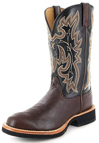 Twisted X Boots Damen Cowboy Stiefel 1782 Horseman Westernreitstiefel Lederstiefel Schwarz 36 EU