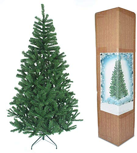 SHATCHI Künstlicher Weihnachtsbaum mit Metallständer, 1,2 m, Grün, 230 Kiefern, 120 cm