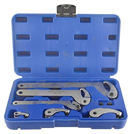 Adjustable Hook and Pin Wrench Spanners C Spanner 35mm - 120mm 6pc Set