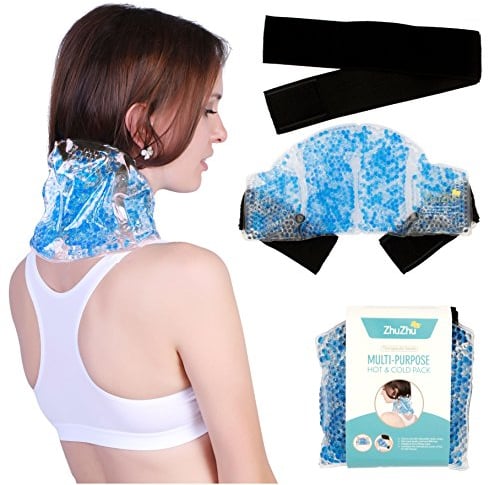 Zhu-Zhu Multi-Purpose Hot & Cold Pack Therapeutic Gel Beads - Neck, Joint, Shoulder & Back Pain Relief Wrap - Sports Injury Heat Therapy Pad