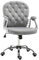 Vinsetto Bürostuhl, Ergonomisch Schreibtischstuhl mit Armlehne, Gepolsterter Rückenlehne, Höhenverstellbar Computerstuhl mit Velvetoptik, Drehstuhl für Home Office, Grau
