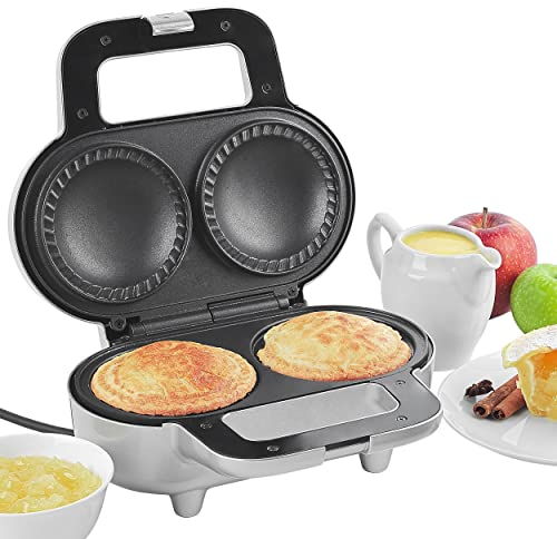 Salter EK4082 XL Double Pie Maker - Twin Deep-Fill Pie Machine, Non-Stick & Crimp-Edged Cooking Plates, 3-5 Minute Pre-Heat, Locking Latch, Fruit/Meat/Mince Pies, 9cm Diameter x 7cm Depth Pies, 900W