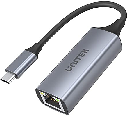 Unitek USB-C zu Gigabit Ethernet Adapter │ USB typ C auf RJ45 LAN Ethernet 10/100/1000 Mbps Konverter│ USB 3.0 5 Gbps │ Aluminium, Kabel 12 cm │ Neztwerkadapter für Win, Mac, Linux│Plug&Play