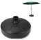 Livecitys Pied de parasol rond de 38 mm pour jardin, plage, patio, cour, noir