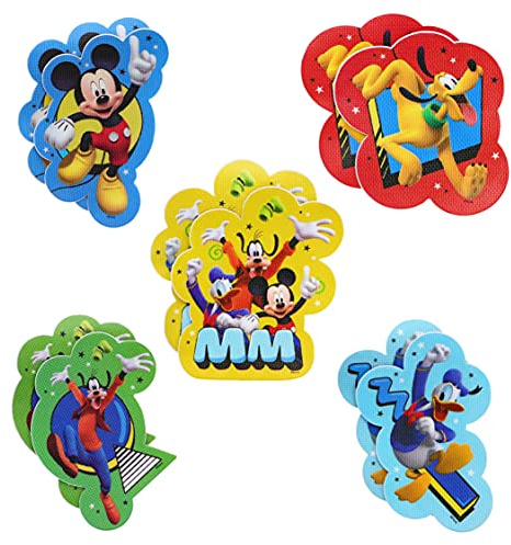 Disney's Micky Maus, Goofy, Donald und Pluto rutschfeste selbstklebende Wannen-Applikation für Kinderdusche und Badewanne, mehrfarbig, 10 Stück