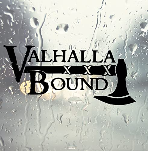 myrockshirt Valhalla Bound Axt Beil Aufkleber Wikinger Nordic Viking Skandinavien Sticker