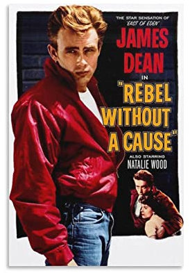 Filmposter Rebel Without A Cause Vintage Drama Movie Poster Dekorative Malerei Leinwand Wandkunst Wohnzimmer Poster Schlafzimmer Gemälde 20 x 30 cm
