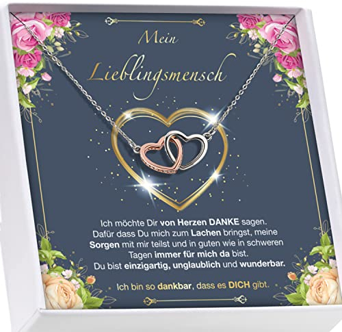 AMEEDA SCHÖNSTE MOMENTE Geschenke für Frauen I Damen GeschenkeIGeschenke für Freundin zum Geburtstag I Echte Silber 925 Halskette I 5A Zirkonia Steine I Mama I Mein Lieblingsmensch
