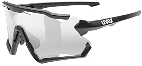 Uvex sportstyle 228 V - Sportbrille für Damen und Herren - selbsttönend - beschlagfrei - black matt/silver - one size