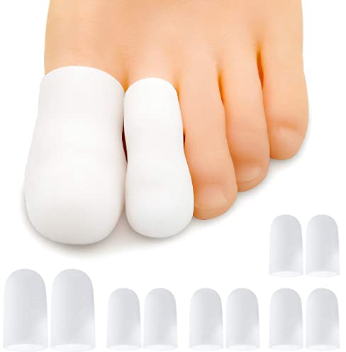 10 pezzi cappucci Copri dita in gel protezione dita dei piedi grandi e piccole in silicone salva punte e proteggi dita per prevenire vesciche calli e duroni ritagliabile per uomo e donna