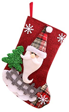 3D Nikolausstiefel Zum Befüllen und Aufhängen Weihnachtssocken Geschenktüte Kleine Süßigkeiten Dekoration Geschenktüte Weihnachtsstrümpfe Weihnachtsmann Schneemann Weihnachtsstrumpfe