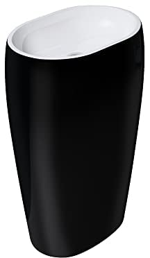 Mai & Mai Design Standwaschbecken freistehend Col32 in Schwarz und Weiß, aus Mineralguss, Waschtisch, Standwaschbecken