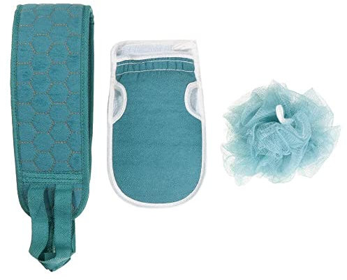 HUFFA Ensemble de Boules de Bain, Nettoyage du Corps Gant de Toilette Brosse à récurer Salle de Bain Boule de Douche exfoliant for Le Dos
