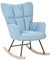 Beliani Schaukelsessel aus Stoff blau gepolstert Schaukelstuhl modern gemütlich Oulu