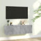 FIRBNUS Meuble TV Gris Béton 100x30x30 cm Aggloméré Meuble HiFi Design Tendance Meuble de Télévision Grand Espace de Rangement pour Ranger Magazines DVD Autres Articles Facile à Nettoyer