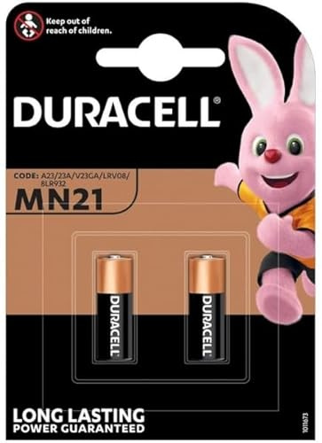 Duracell - Pilas alcalinas Especiales MN21 12V (A23 / 23A / V23GA / LRV08 / 8LR932) para Uso en mandos a Distancia, timbres inalámbricos y Sistemas de Seguridad.