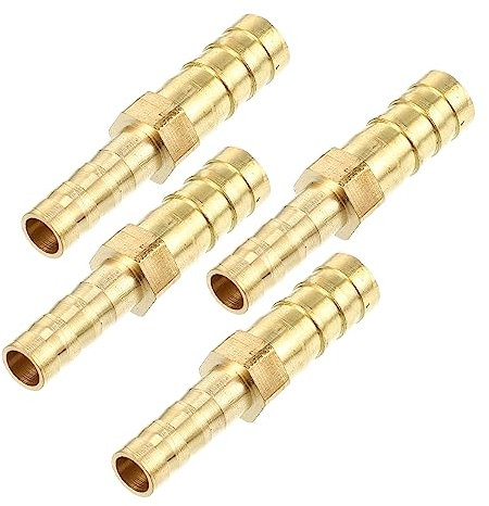 QUARKZMAN 4pcs 8mm - 6mm Droit Forme Barb Laiton Tuyau Raccord Connecteur