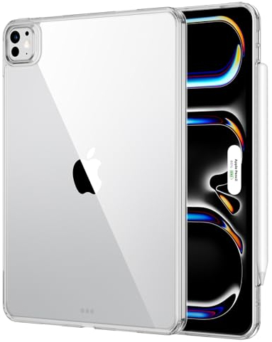 ESR Funda para iPad Pro 11 Pulgadas 2024, Fina y Ligera, Protección Antigolpes y Caídas, AntiAmarilleamiento, Parte Posterior Rígida, Compatible Pencil Pro/USB-C, Serie Classic, Transparent