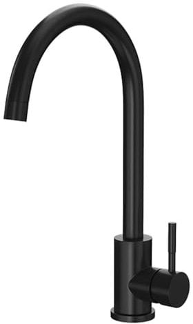Reginox Taravo MB Single Lever Swan Neck Matt Black Kitchen Mixer Tap