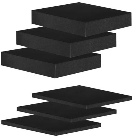 VIDETOL Rasterschaumstoff Würfelschaum, 3 Stück 300 x 300 x 50mm/3 Stück 300 x 300 x 10mm Werkzeugkoffer Kamerakoffer Schaumstoff, Werkzeug Foam für Schutzkoffer und Tabletop Miniaturen