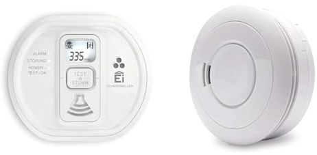 Ei Electronics Professional Ei208iDW Kohlenmonoxidmelder & Professional Ei650i Rauchwarnmelder, i-Serie Rauchmelder mit AudioLINK-Funktion und Batterie für 10 Jahre, Stand-Alone-Gerät, weiß
