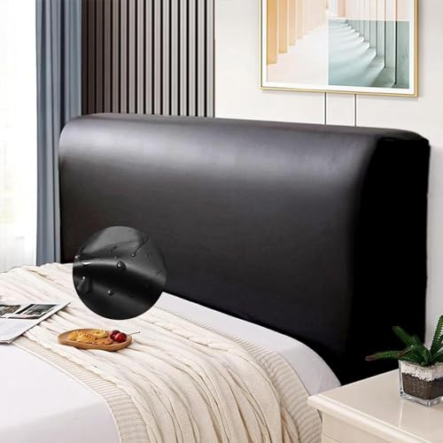 Bett Kopfteil Bezug, Bettkopfteil Hussen Bett Kopfteil Bezug,Leder Dehnbare-Kopfteil Bett Bezug,Bettkopfteil Bezug,Staubdichte Schutzhülle für Schlafzimmer Kopfteil,Kopfteil Überzug Cover,150Cm