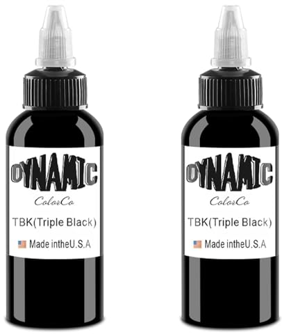 UMIKAkitchen Lot de 2 bouteilles d'encre noire pure – Encre de tatouage True Black pour tatouages humains ou peaux expérimentales (30 ml)